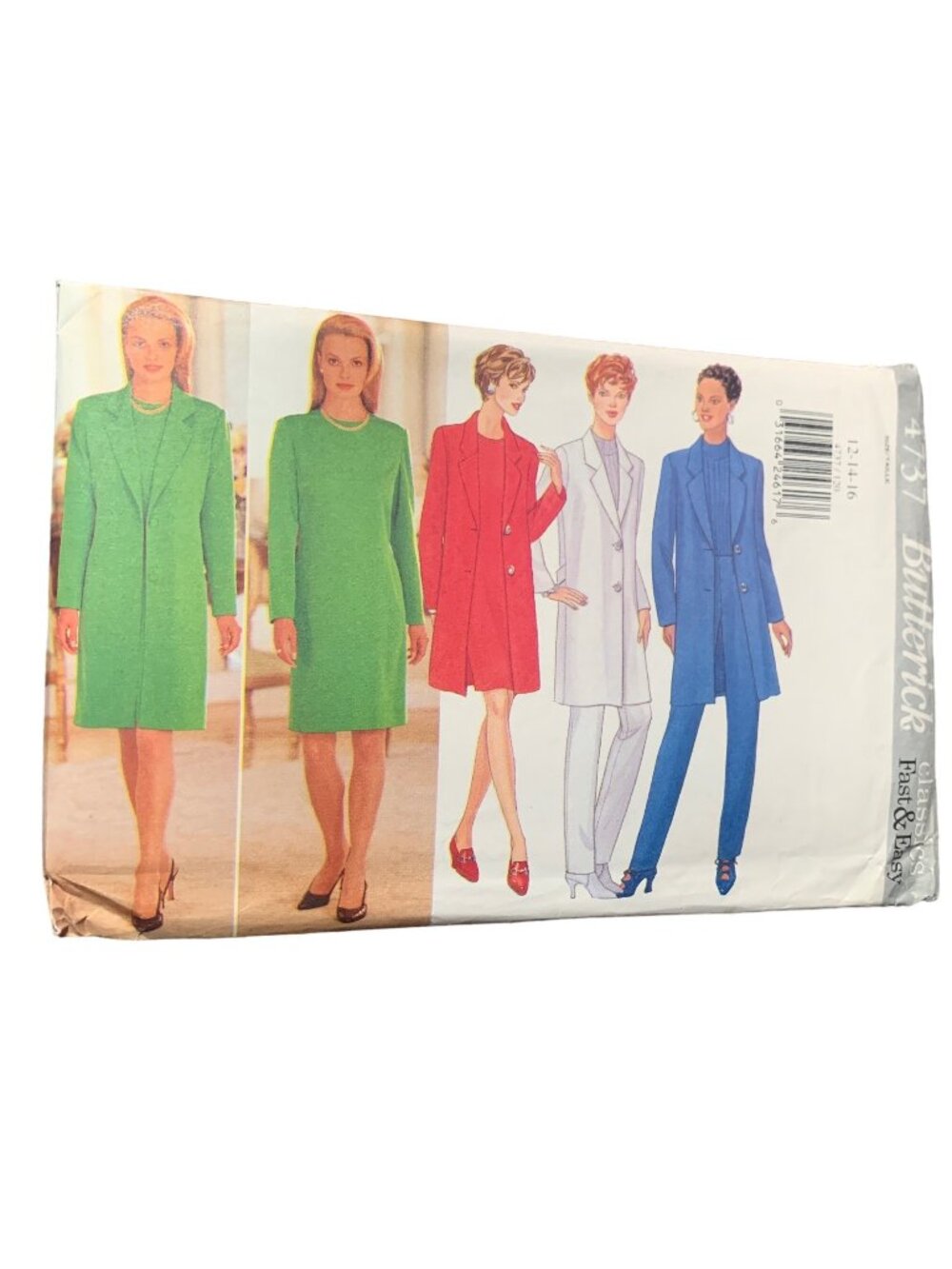 Butterick 4737 Womens Jacket Dress Pant Sewing Pattern Sizes 12-14-16 Uncut